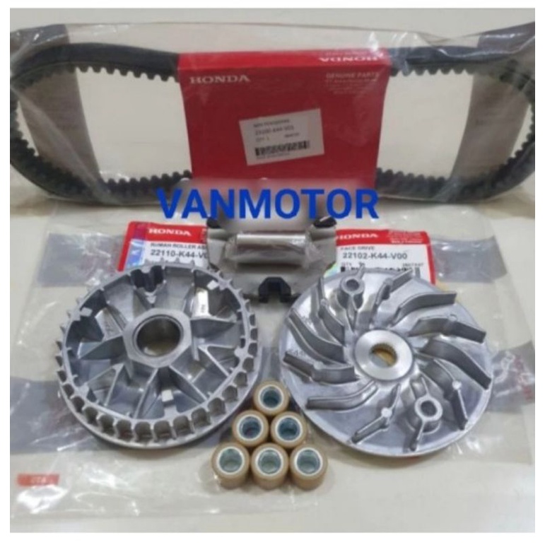 PAKET SERVICE CVT BEAT Fi BEAT POP BEAT ESP VARIO 110 HONDA K441SET KIPAS VANBELT RUMAH ROLLER SET