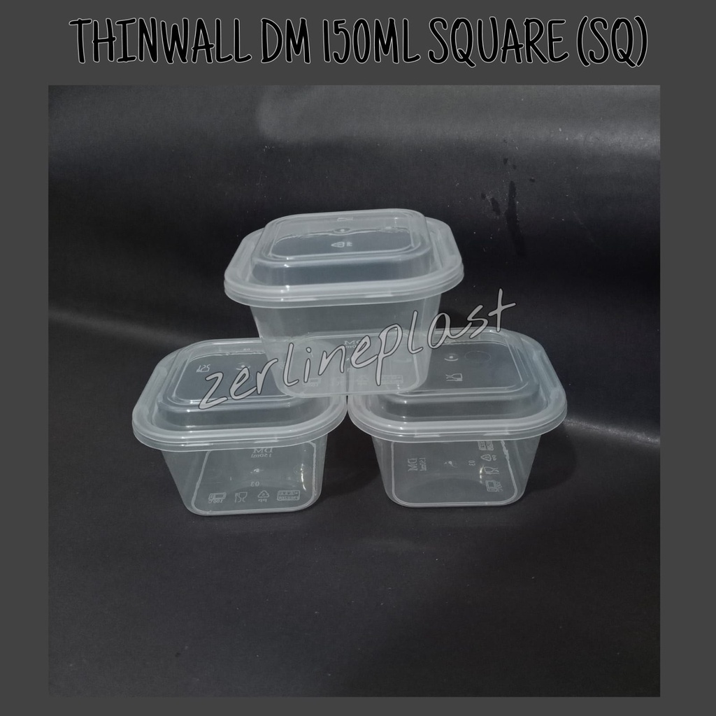 Thinwall DM 150ml  / Kotak Makan (SQ / SQUARE) @25pcs