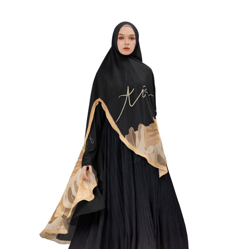 [KODE PRODUK NQHTQ6597] Khimar Babydoll Printing GRADE B TRZ HER/ Khimar Printing Babydoll/ Khimar A