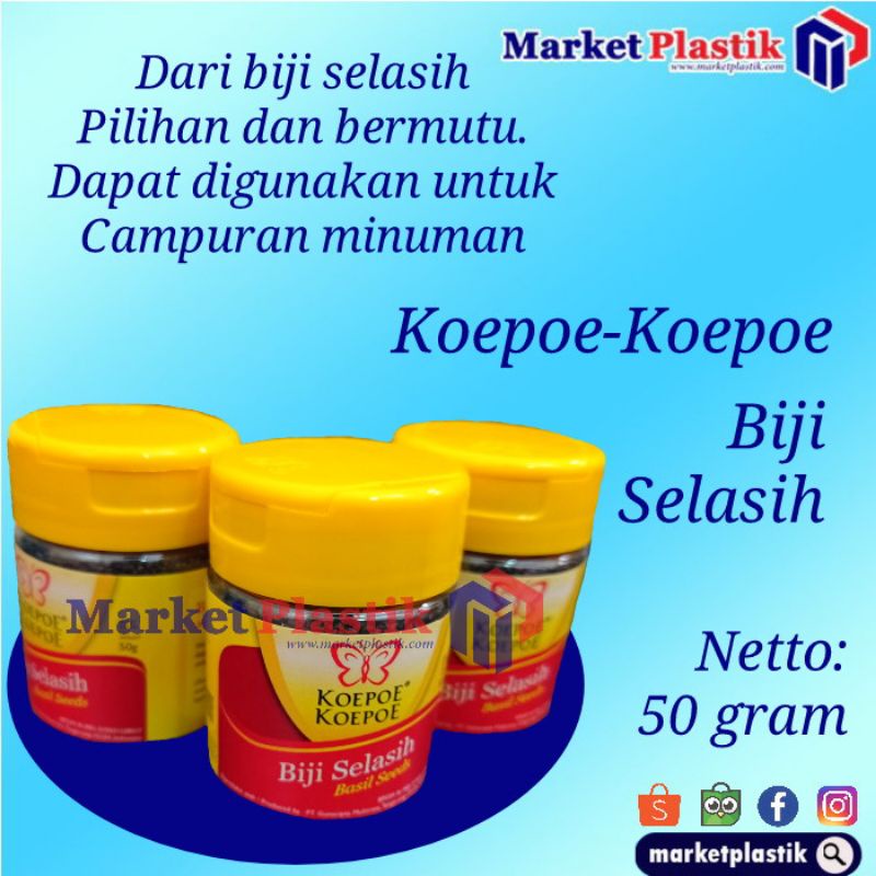 

Biji Selasih Koepoe Koepoe/Basil Seeds 50gram