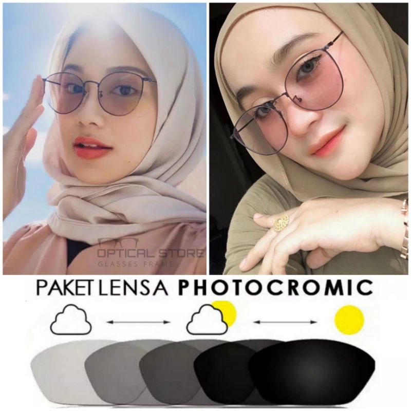 LENSA PHOTOCROMIC | Frame Kacamata 6073 | Frame Kacamata Minus | Kacamata Cewek