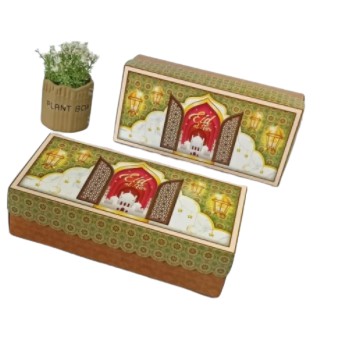 

Box Bolu Lebaran Idul Fitri Hijau Gold Vintage Gift Box Lebaran Premium
