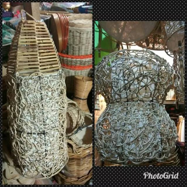 lampu gantung Cafe rotan aesthetic geraisurya