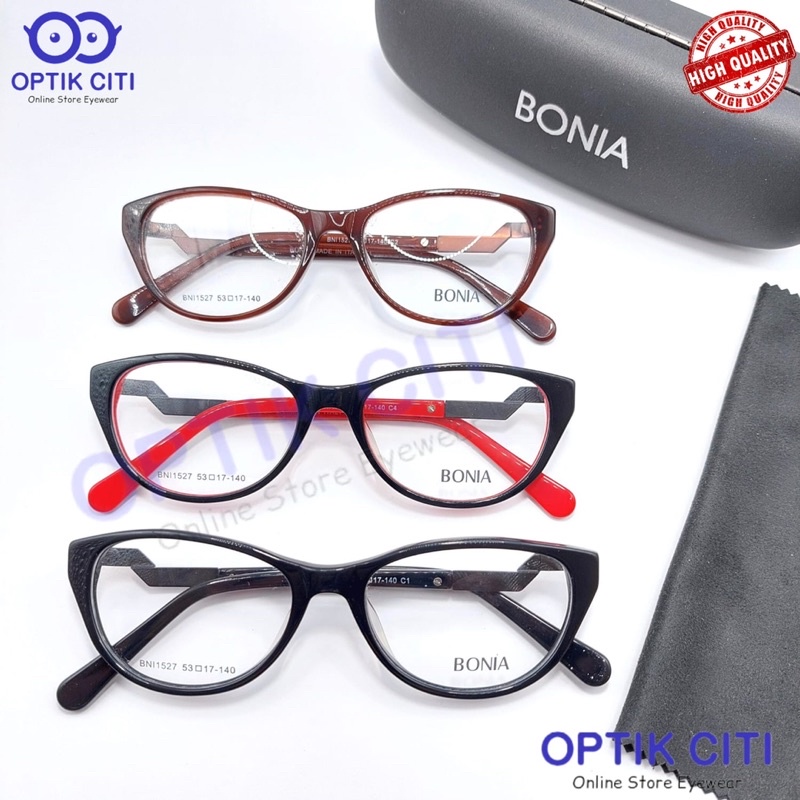 FRAME KACAMATA WANITA CAT EYES BONIA 1527 GRADE ORIGINAL