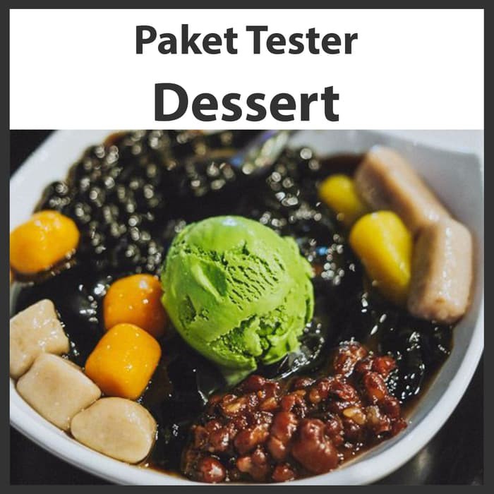 

Paket Tester Dessert (Pudding- Grass Jelly- Popping Boba- Qball- etc).