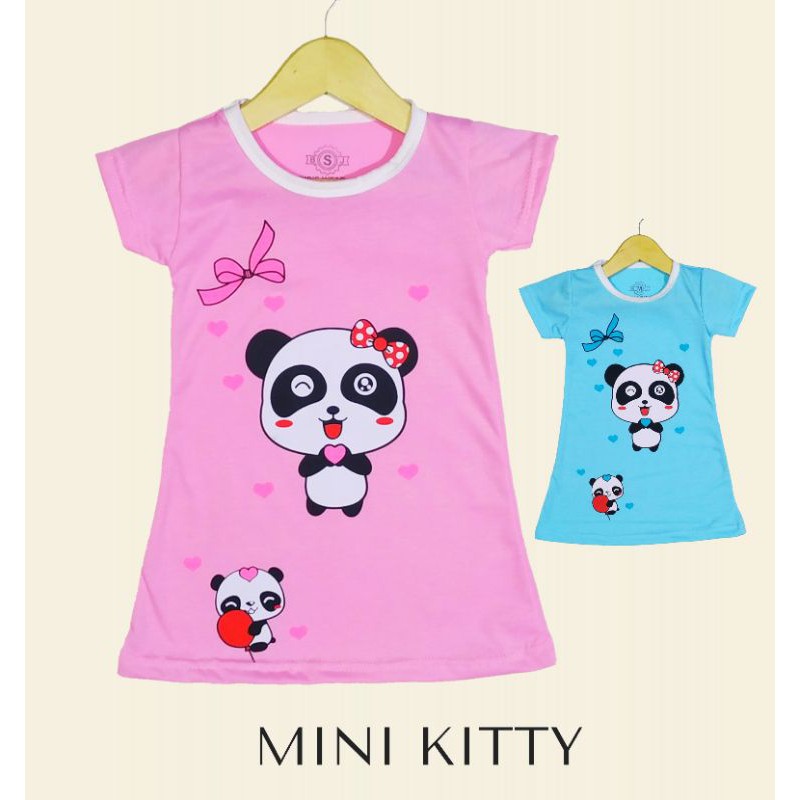 DRESS/DASTER ANAK PEREMPUAN 0-4 TAHUN MOTIF MIUMIU