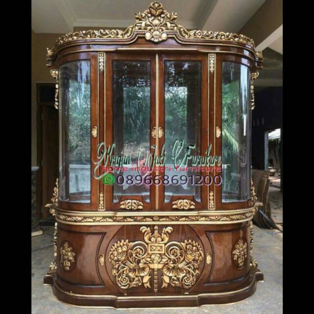 Lemari hias jati/lemari jati murah/lemari tiara/lemari shima