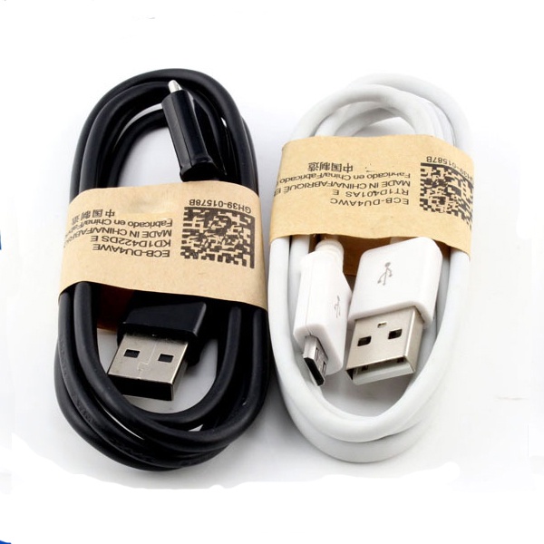 Cable Data White-Black Type A Micro USB Samsung A01 A01Core A02 M02 A03 A03Core A10 A10s M10 J1-Mini A710 A7 A510 A5 A310 A3 A7-2018 A6 A6+ A9-PRO M01 M01 Core Kabel Data Warna Putih-Hitam ORI USB Original Galaxy Adapter Charger Plus Fast Charging S 4G 5G