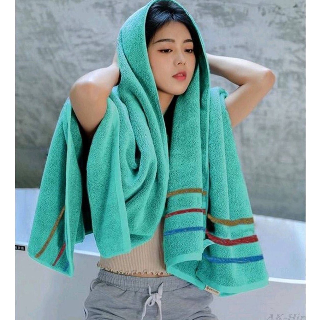 Handuk Mandi Dewasa Jumbo Motif 3 Baris 70X140CM