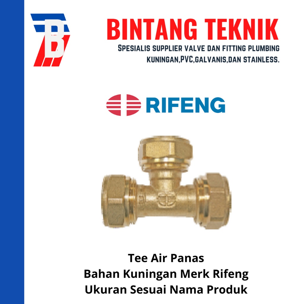 Tee Pipa Air Panas T1216 X 1216 (1/2") Rifeng