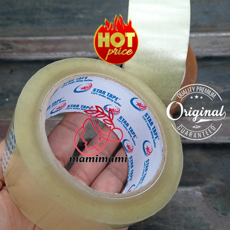 

Lakban Bening / Coklat 45mm x 100Yard Solasi 2 Inch Murah Ekonomis