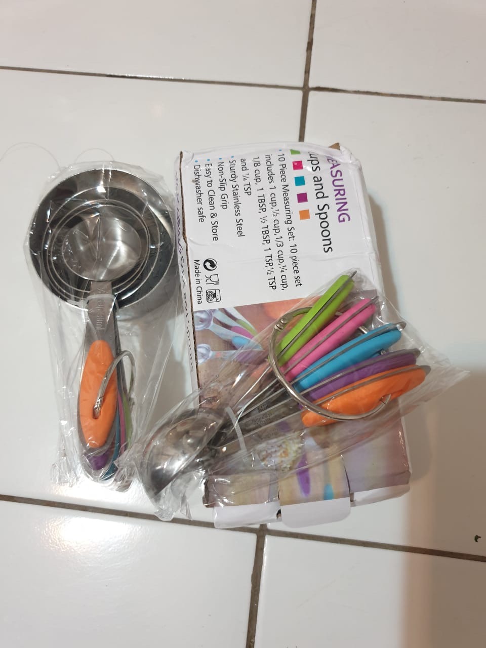 Aigootan Medan Alat Takar Stainless Steel (isi 10 Pcs) / Sendok Ukur / Measuring Spoon Cup Premium