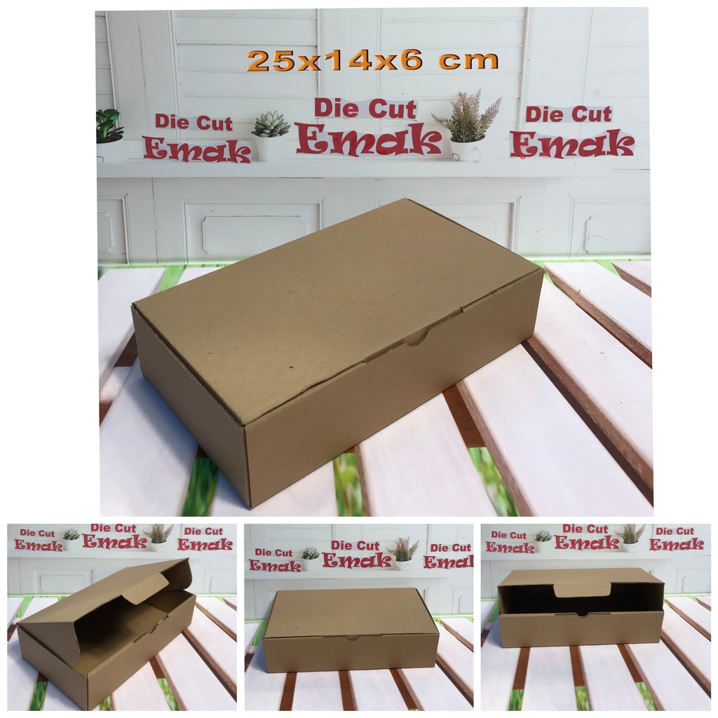 

kardus uk.25x14x6 cm kotak box karton Die Cut