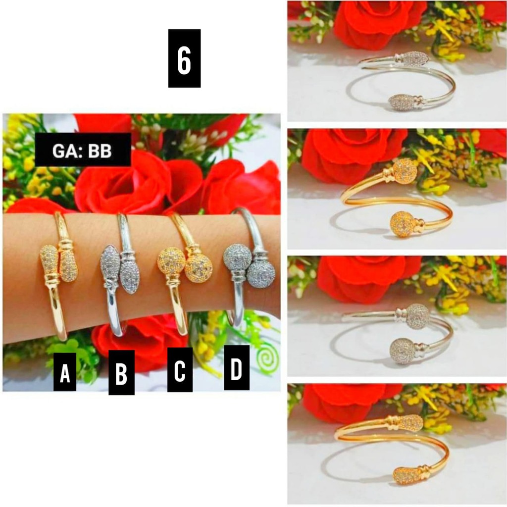 Gelang anak banggel permata mewah gold silver (COD)