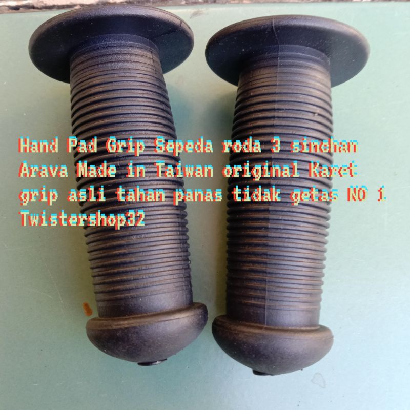 Hand Pad Grip karet sepeda roda 3 Made In Taiwan black karet kwalitas 1 tahan getas buat semua sepeda roda3