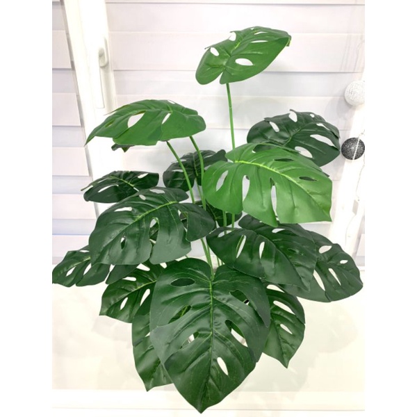 DAUN MONSTERA POLOS - DAUN ARTIFICIAL - DAUN HIAS - DAUN DEKORASI (DMP12)