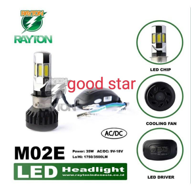 Lampu LED Motor 6 Sisi AC DC H6 35W RTD 6 Mata dan 3 mata RTD 100% Original