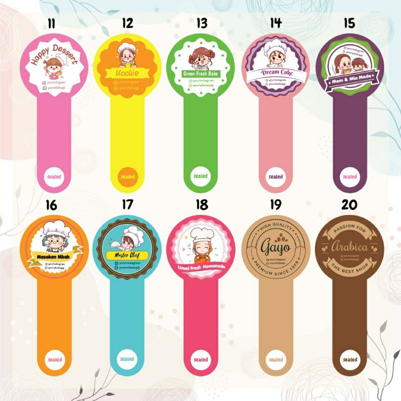 STIKER LABEL MAKANAN - STIKER LABEL BOX - STIKER HAMPERS - SEAL
