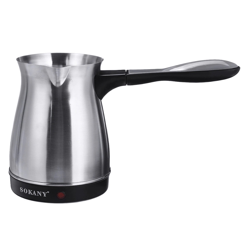 SOKANY Teko Pemanas Elektrik Kopi Espresso Turki 600W 500ml - SK-214 - Silver