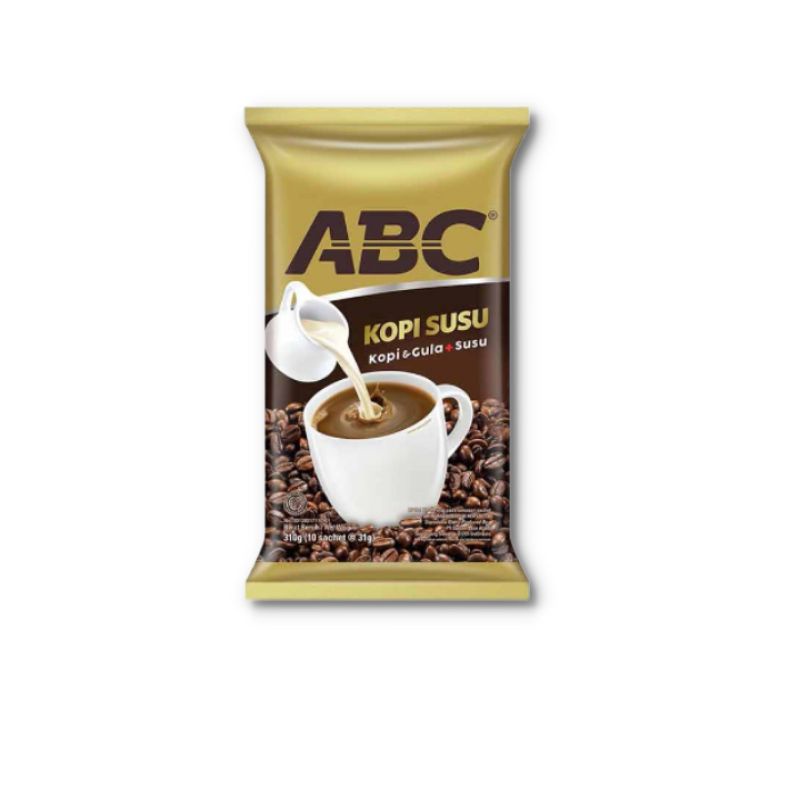 

Kopi Susu ABC instan kopi+gula+susu 10x31 gram