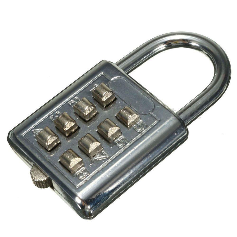 [Elegan] Digit Lock Silver Metal Padlock Combination Code Security Kunci Koper Rumah