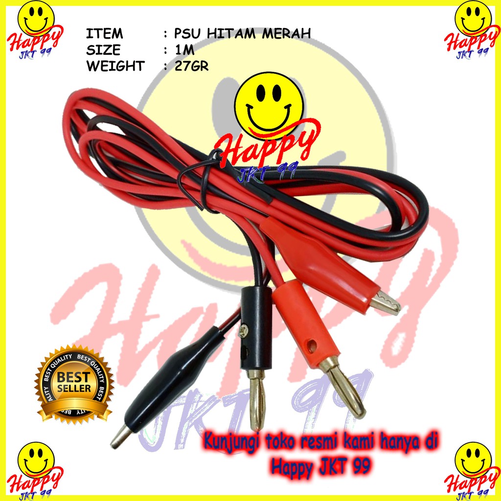 [ HAPPY JKT 99 ] KABEL POWER SUPPLY HITAM MERAH