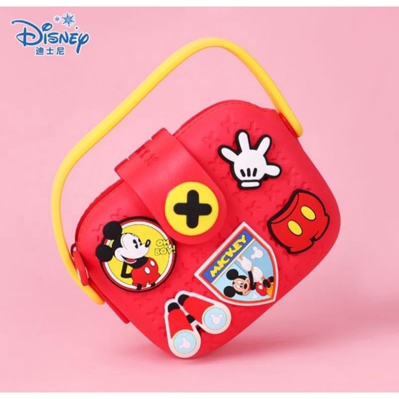 Tas Lucu Slempang Karet rubber Anak Disney Satchel jelly gaya korea fashion import mickey frozen bag