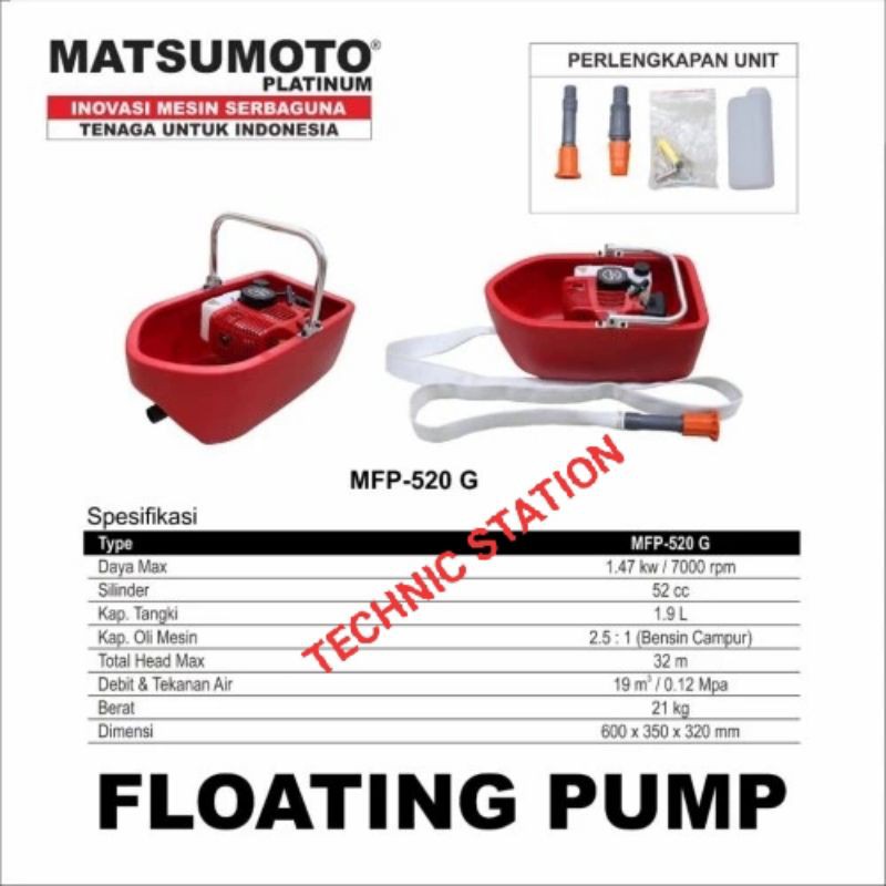 Pompa Air Apung Matsumoto Floating Pump MFP-520G