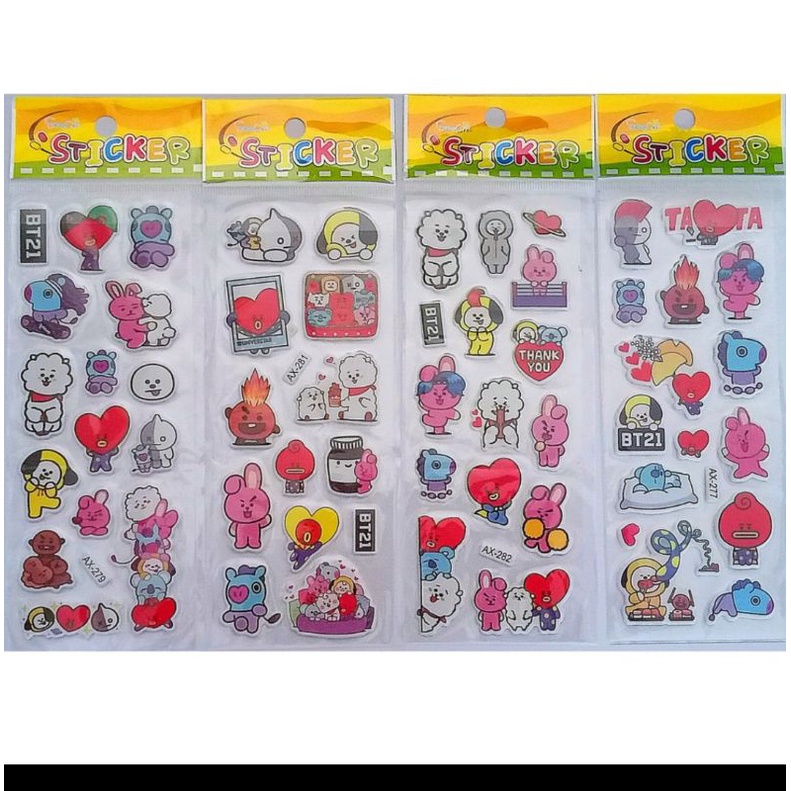 

Stiker timbul spesial isi 50 lembar edisi khusus BTS