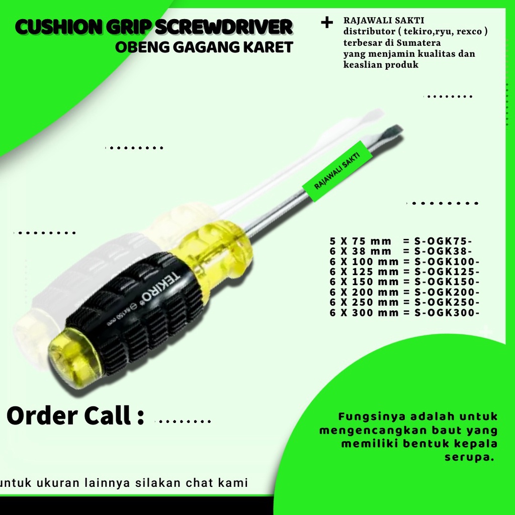 Tekiro Obeng Gagang Karet