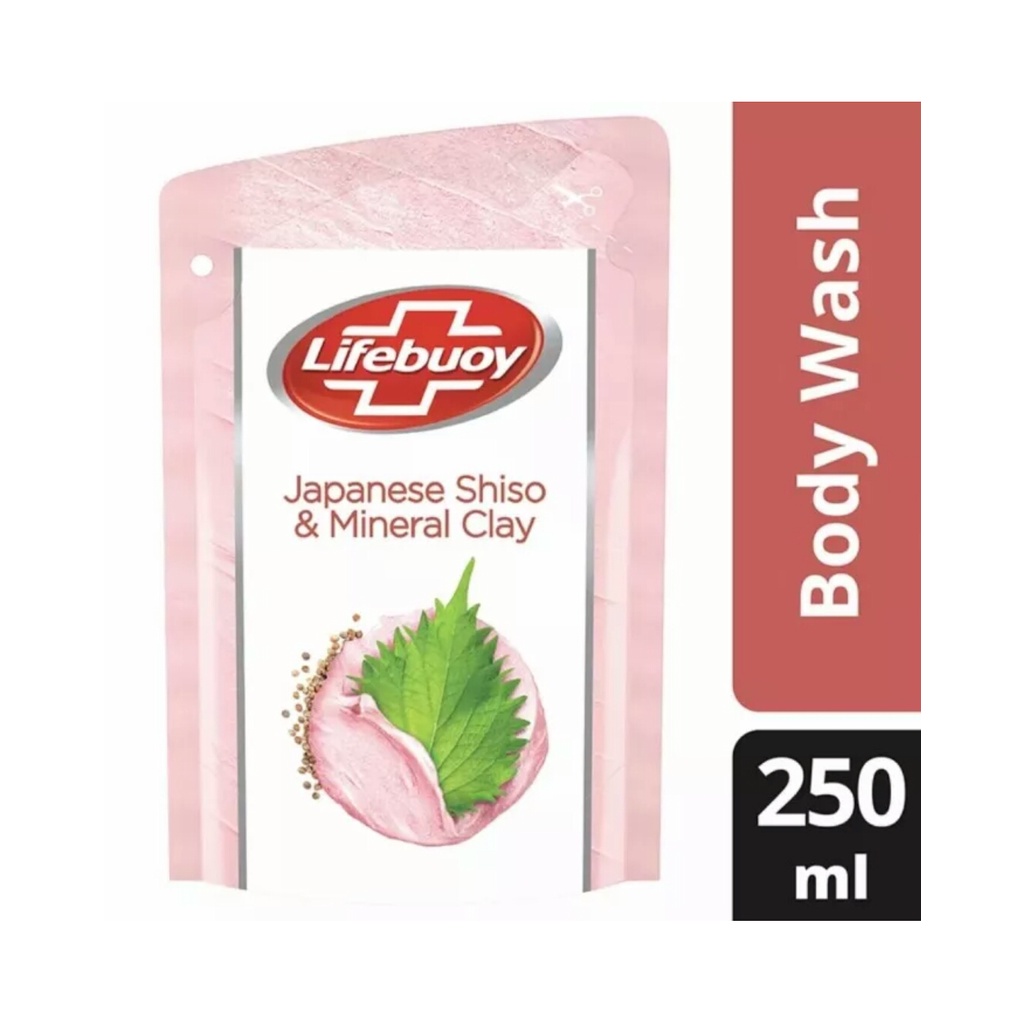 Lifebuoy Body Wash Japanese Shiso & Mineral Clay 250 mL / Sabun cair Lifebuoy
