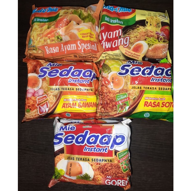 

Paketan Murah Indomie + Sedap mie 10 Pcs