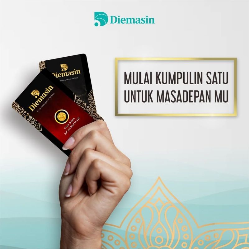 DIEMASIN 0.002 Gram Logam Mulia 24 Karat. Souvenir. Gift