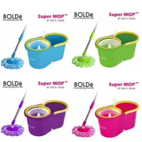 BOLDe Super Mop alat pel putar type tornado UNICORN M-168X+ M 168 X+ KAPASITAS 6 LITER  Bolde super mop