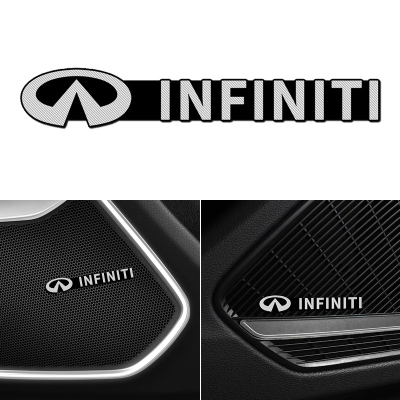 4pcs Stiker 3D Bahan Aluminum Untuk Infiniti FX35 Q50 Q30 ESQ QX50 QX60 QX70 EX JX35 G37 EX3