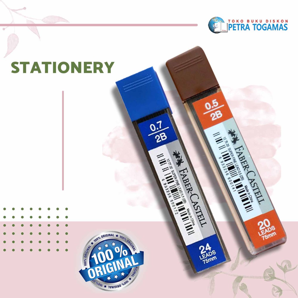 

REFILL PENSIL SUPERFINE 0.5/0.7 MM 2B (127520) ISI 20 FABER CASTELL