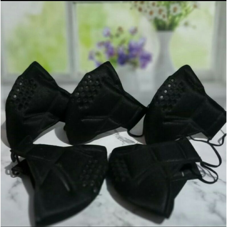 MASKER TOMO HITAM KARET KUPING ISI 1 PCS  / MASKER POLISI MILITER / MASKER TOMO DEWSA / MASKER BERKE