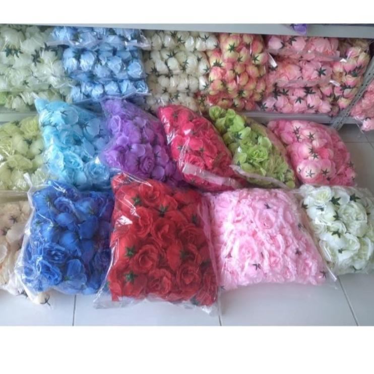 Promo Irit Mawar artificial - kepala mawar type mak isi 50pcs