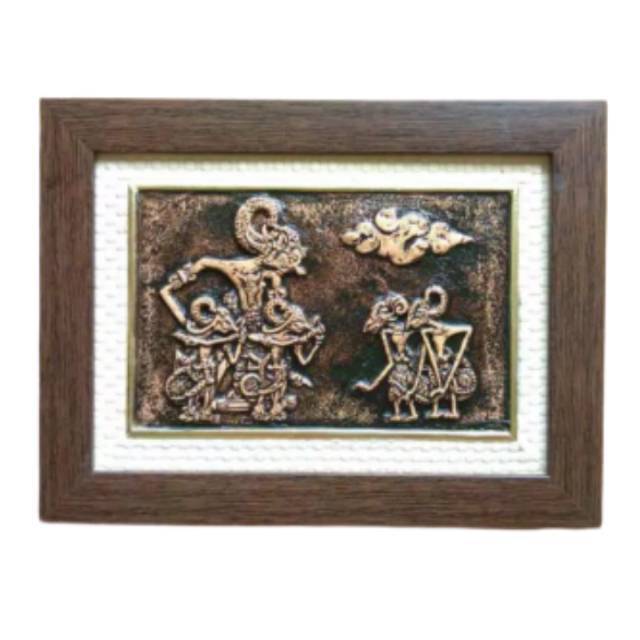 LUKISAN TIMBUL 3D RELIEF WAYANG PANDAWA LIMA UKURAN 33x25 cm BAHAN FIBERGLASS - DEKORASI RUMAH