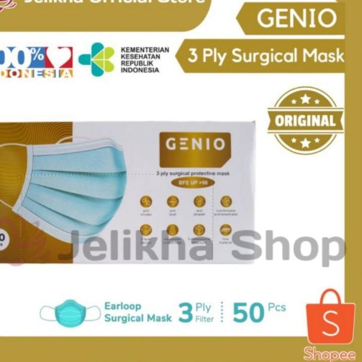 Hot - Masker Medis  Genio  Masker 3 ply | Disposable Face Mask ,.