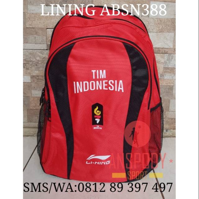 TAS BACKPACK LINING TIM INDONESIA ASIAN GAMES 2018