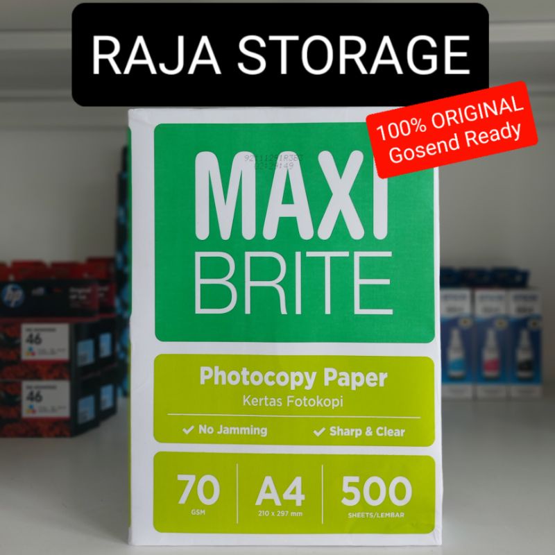 

MAXI BRITE Photocopy Paper Kertas Fotokopi HVS A4 70gsm 500 lembar