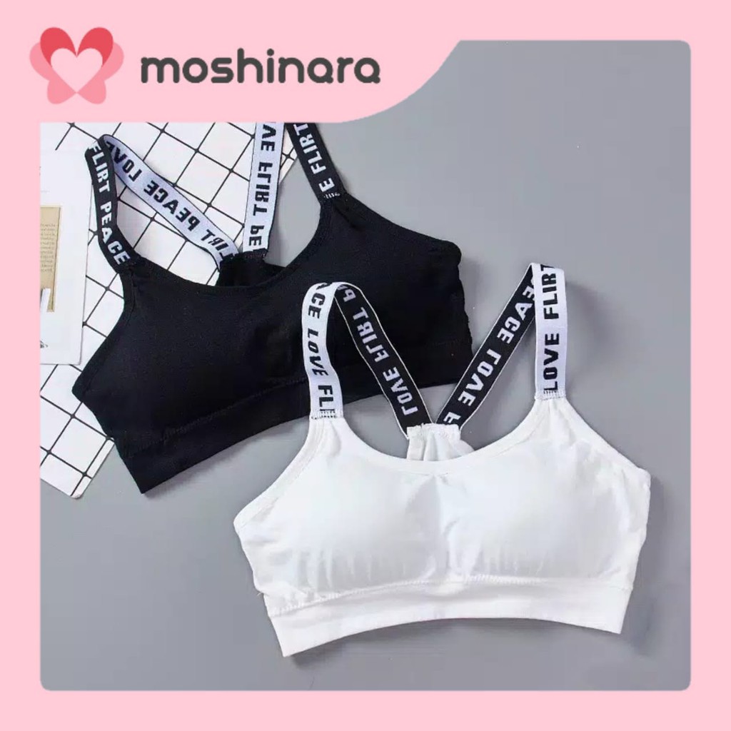 BH Sport Wanita Bra Tanpa Kawat Jumbo Sorex Remaja Tali Crop Top Korea Underwear Bralette Kemben