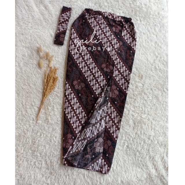 Rok Batik Span belahan Samping  | Rok Kerja