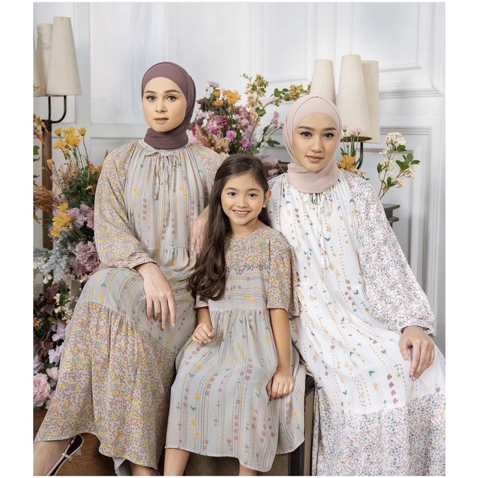 GEULIS GARDENIA MIDI DRESS TAUPE