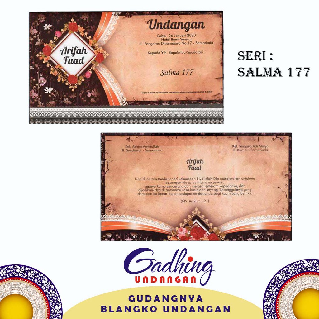 Blangko Undangan Salma 177 Harga Murah
