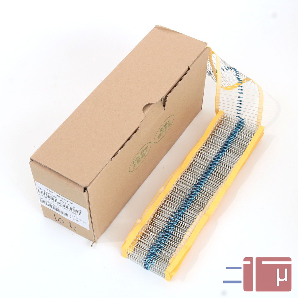 x10 Resistor 10K 1/4W Metal Film 1% Taiwan Kaki Tembaga