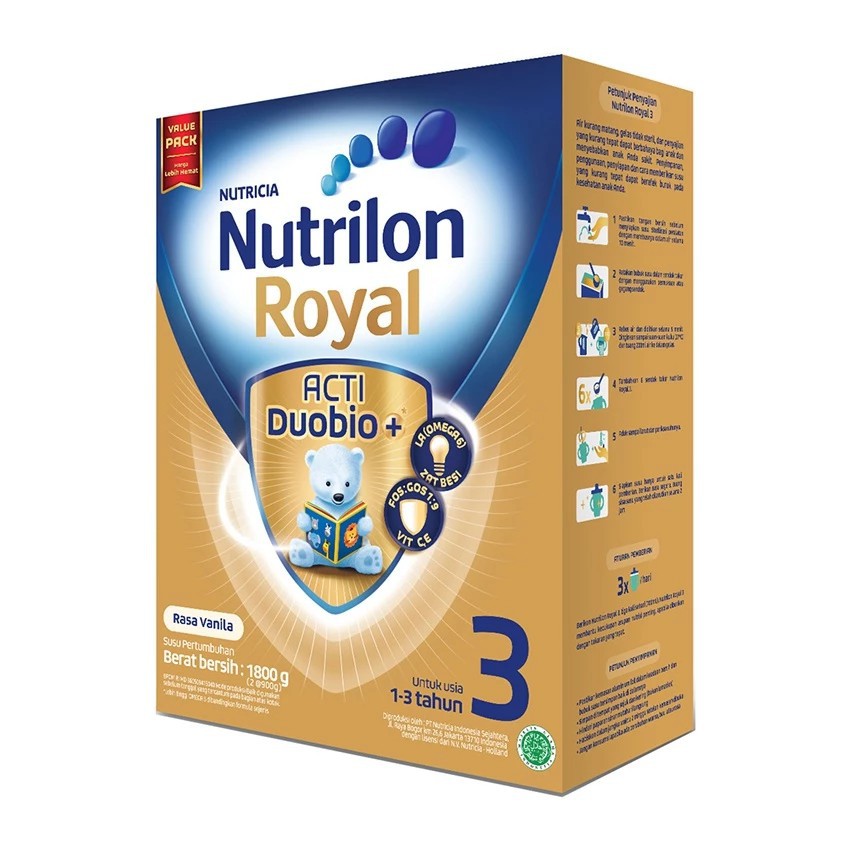 SUSU NUTRILON ROYAL TAHAP 3 VANILA / MADU 1800G