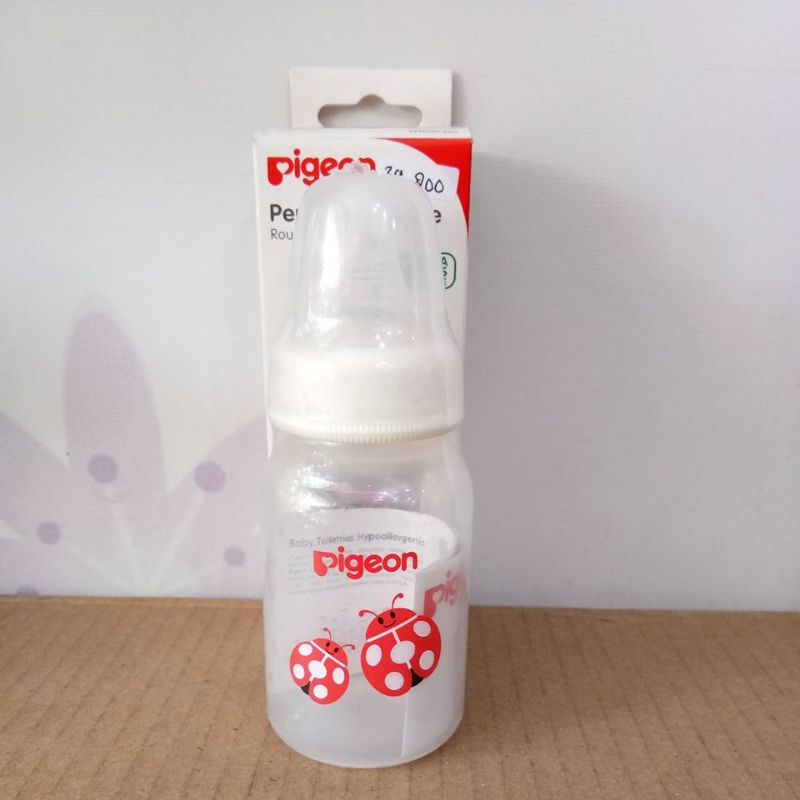 PIGEON PERISTALTIC NIPPLE ROUND NURSING BOTTLE SLIM NECK 120ML/4oZ