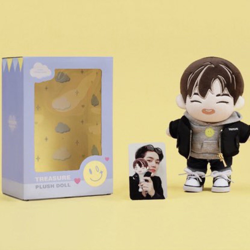 [READY] TREASURE Plush Doll & Photocard Hyunsuk Jihoon Yoshi Junkyu Mashiho Jaehyuk Asahi Yedam Doyo